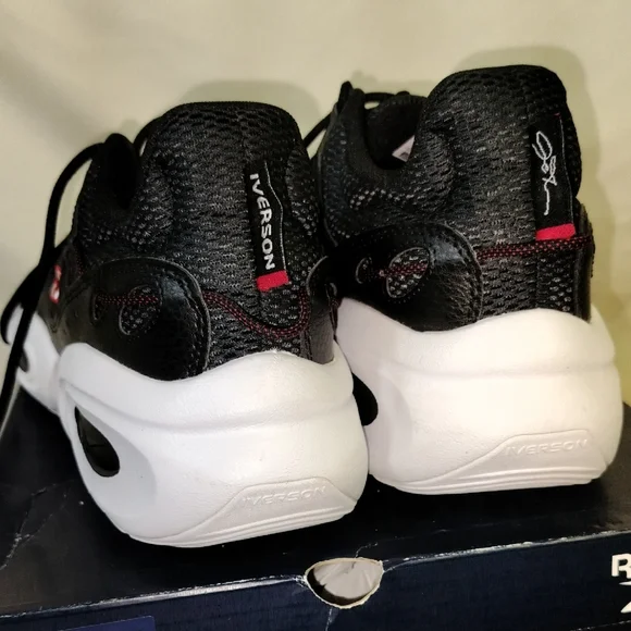 Reebok Men's Black, White, and Red Sneakers - Picture 3 of 4